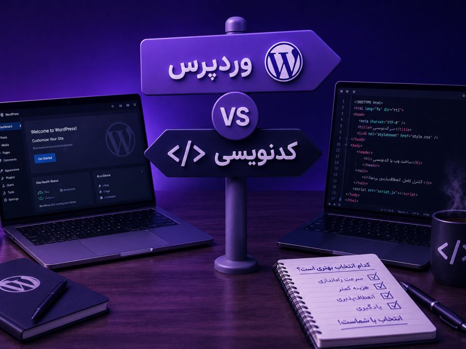 مقایسه وردپرس و کدنویسی برای طراحی سایت